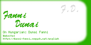 fanni dunai business card
